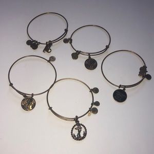 5 Alex and Ani bracelets